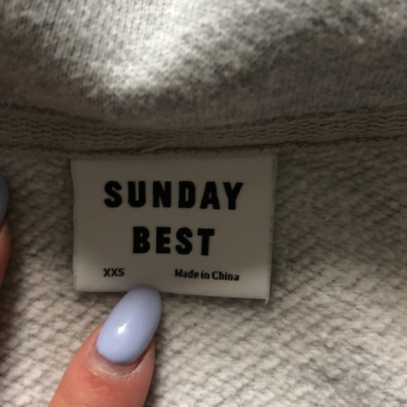 Sundays best cropped collared sweater xxs - Picture 2 of 2